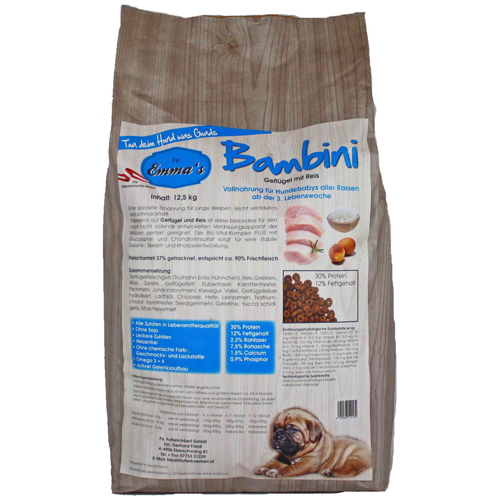 Emmas Hundfoder Bambini för valpar 12,5 kg