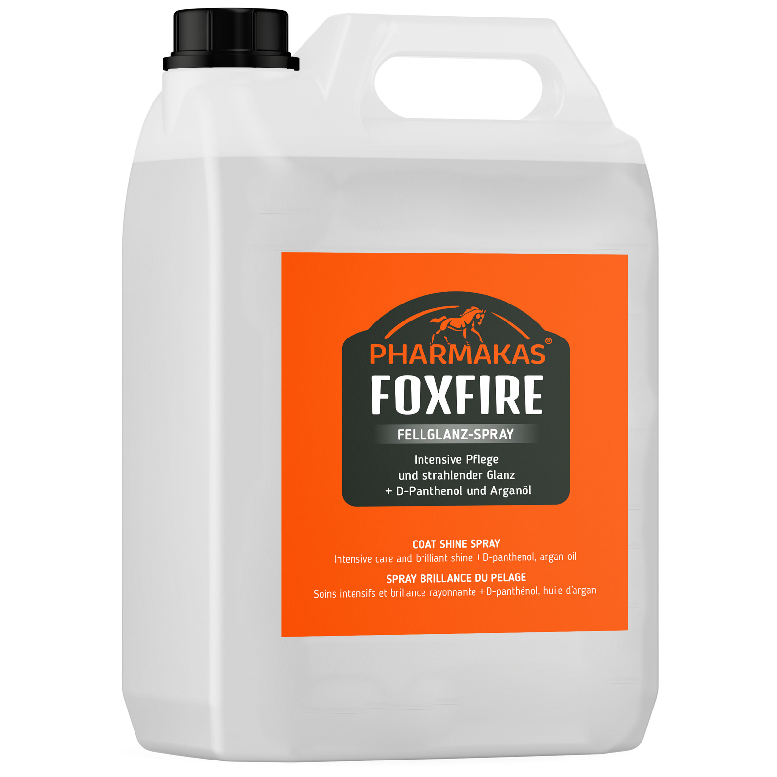 PHARMAKAS HORSE fitform FOXFIRE Coat Shine Spray Care 5 L