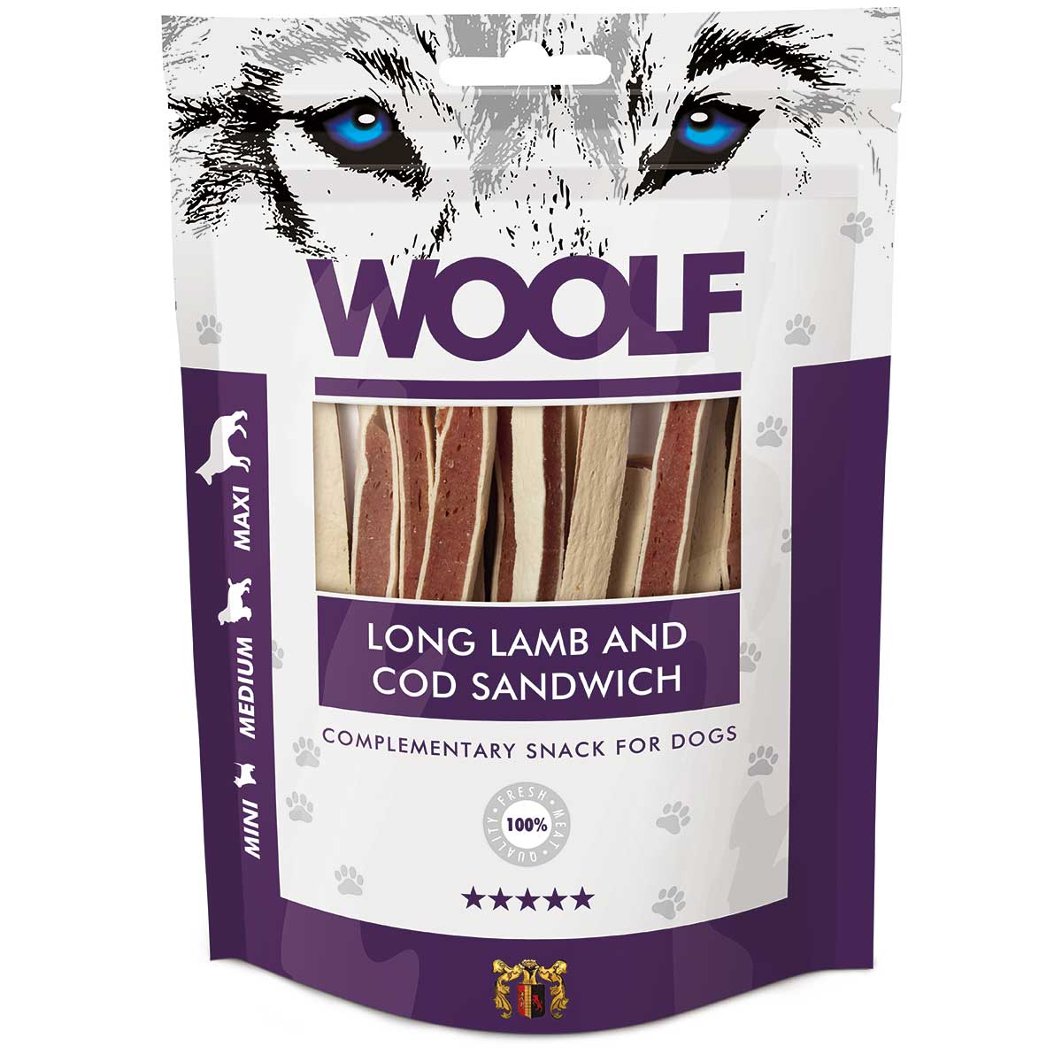 Woolf hundgodis lamm- och torsksmörgås