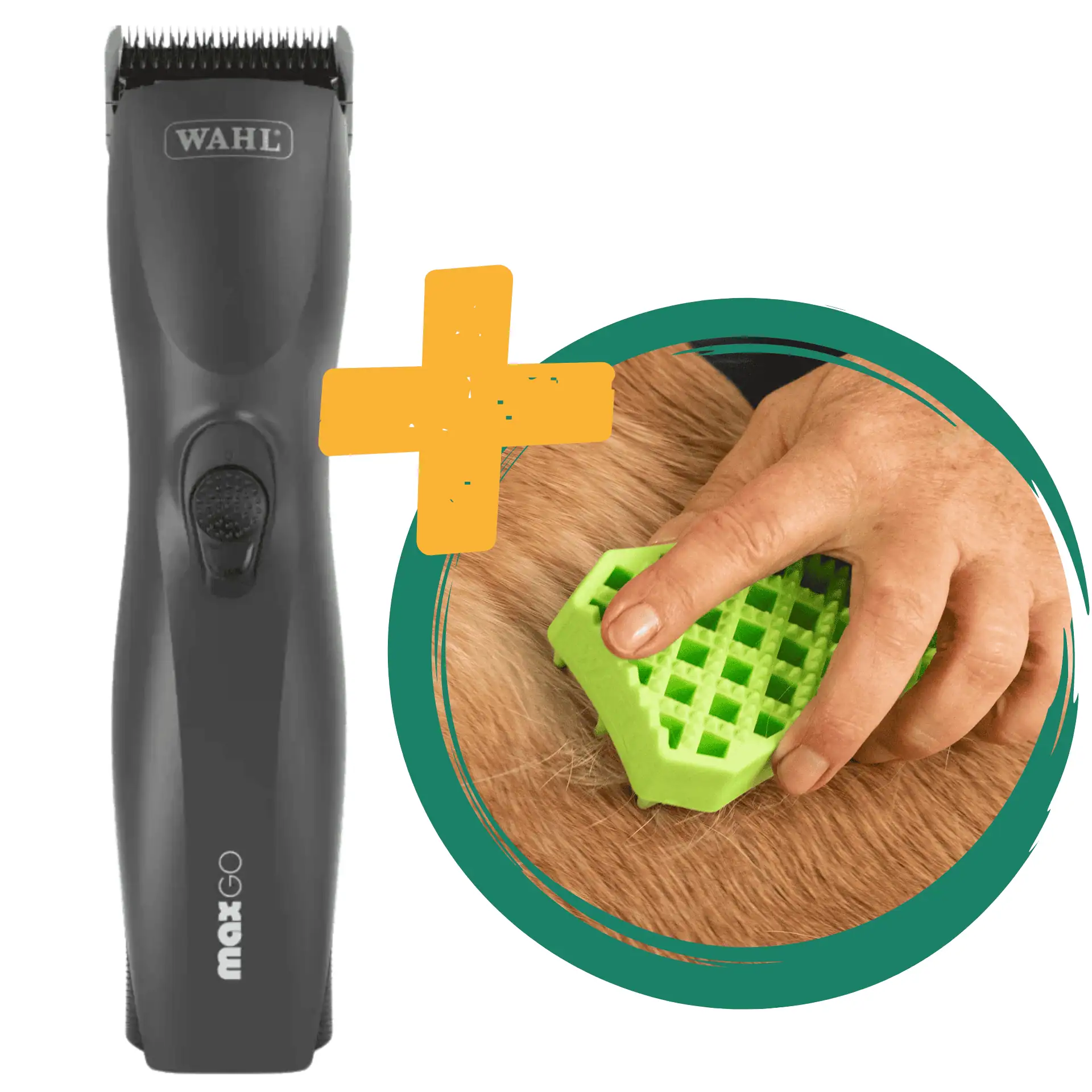 Wahl MaxGo Clipper 1x battery + free Sheddy Brush