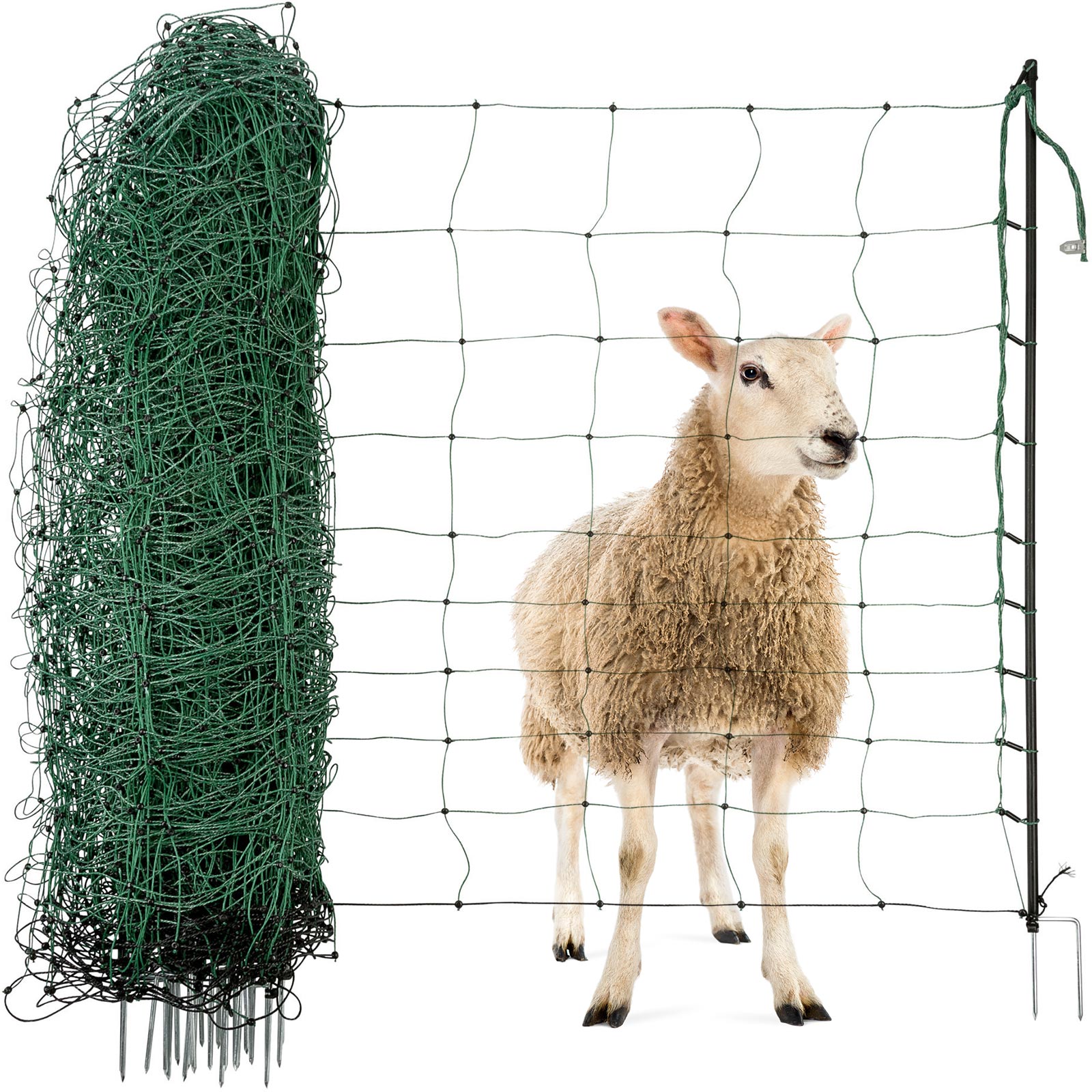 Agrarzone fårnät Classic med ström, dubbel spets, grönt 50 m x 108 cm
