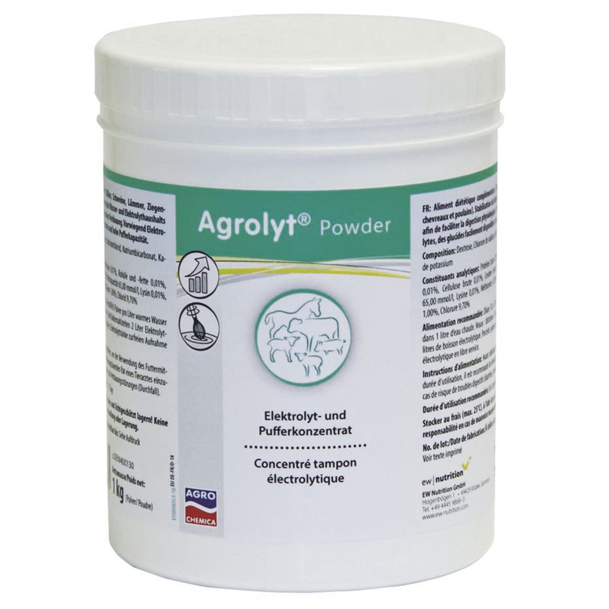 Agrolyt Powder elektrolytpulver för kalvar och smågrisar 1 kg