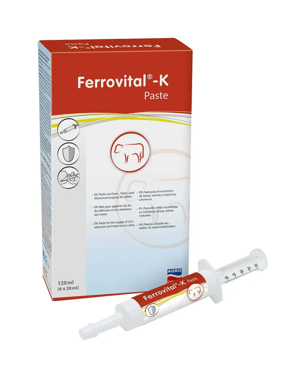 Ferrovital-K Kalvtillskott med järn och selen 6x20 ml