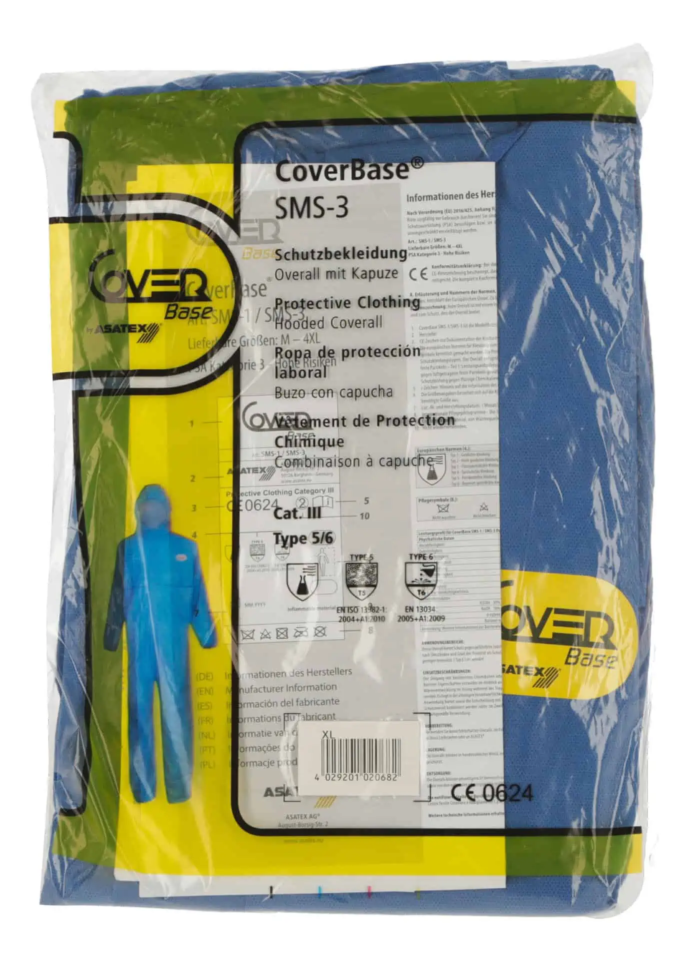 Chemical Protection Coverall Typ 5/6