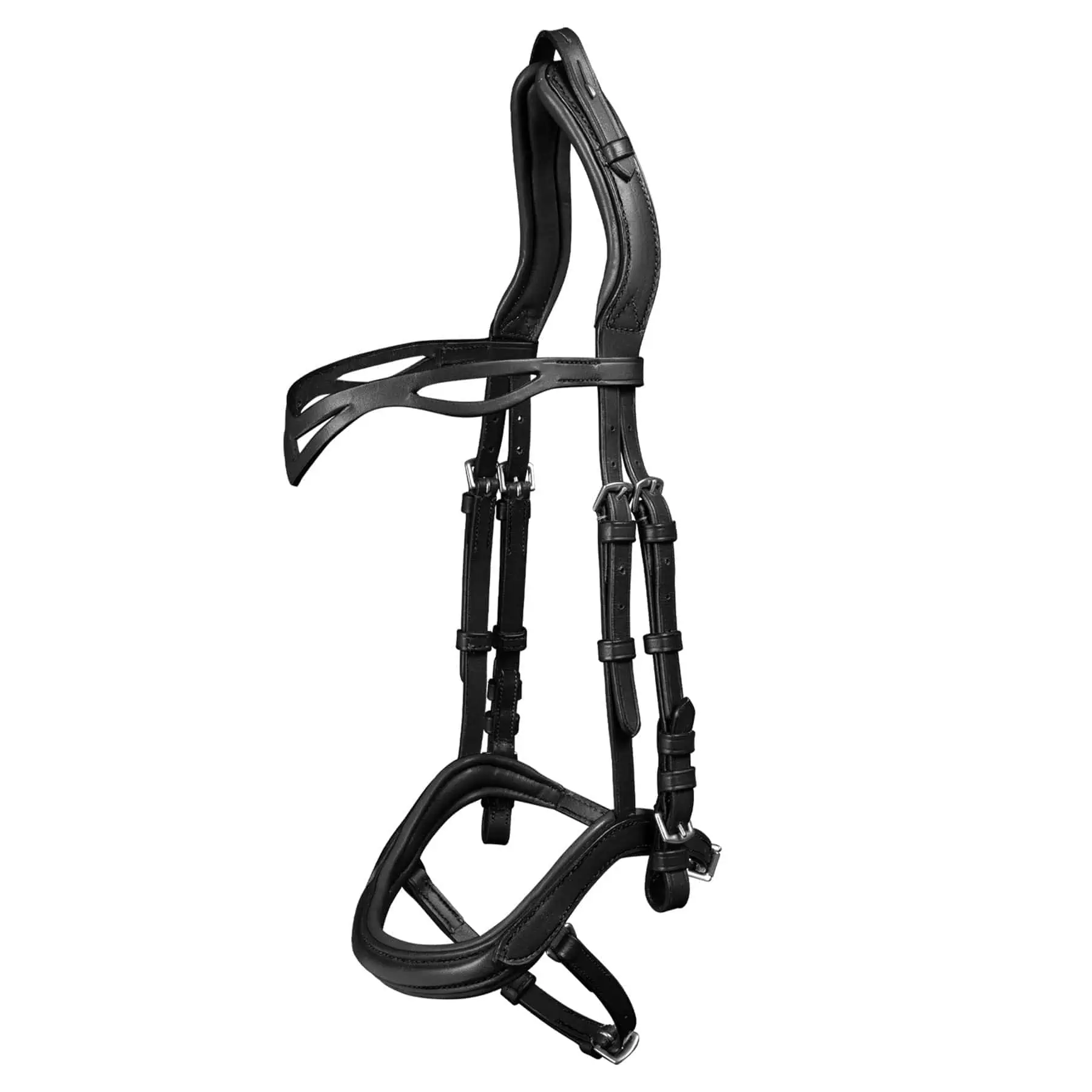 Anatomical Icelandic Bridle black silver