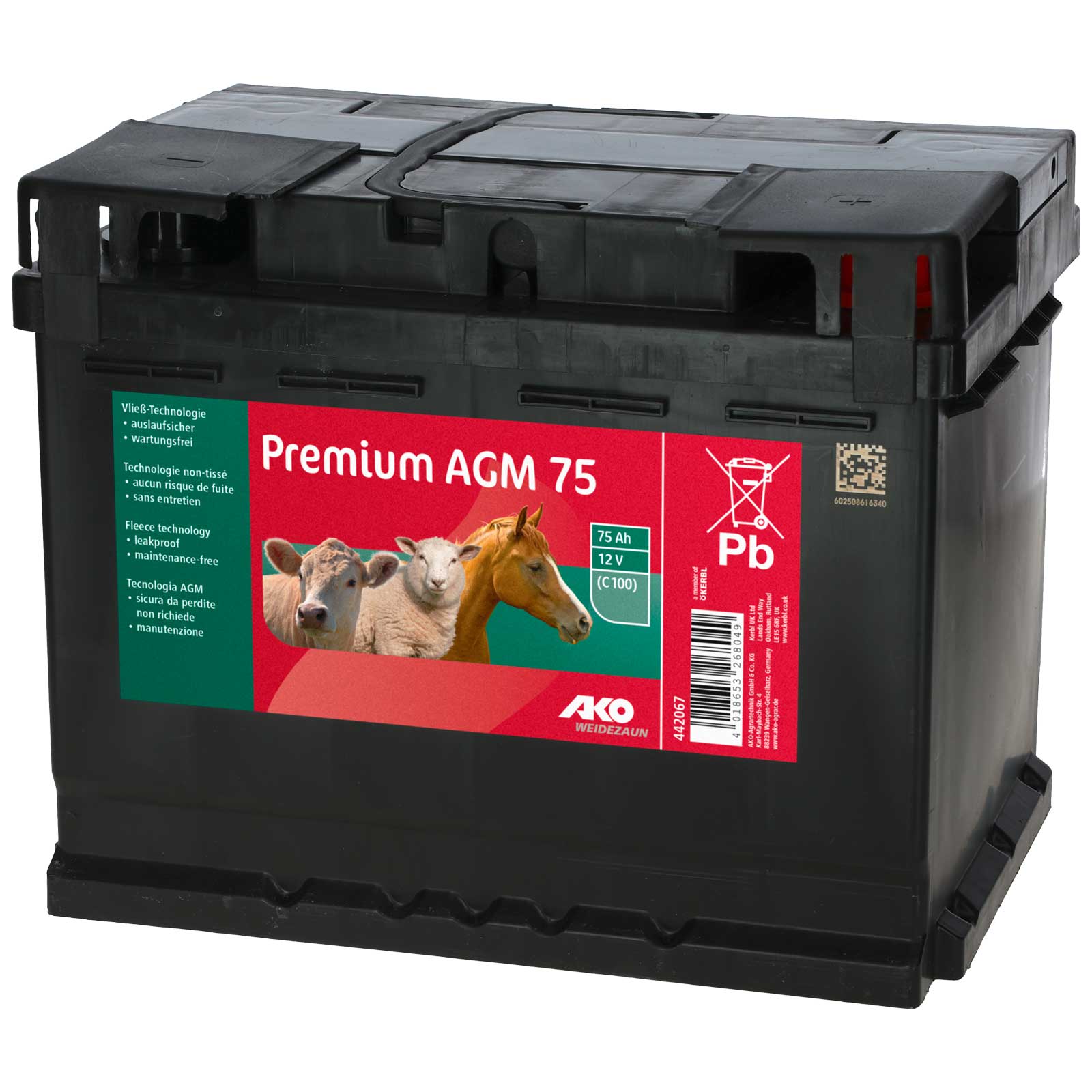 Premium AGM Batteri 12V 75Ah