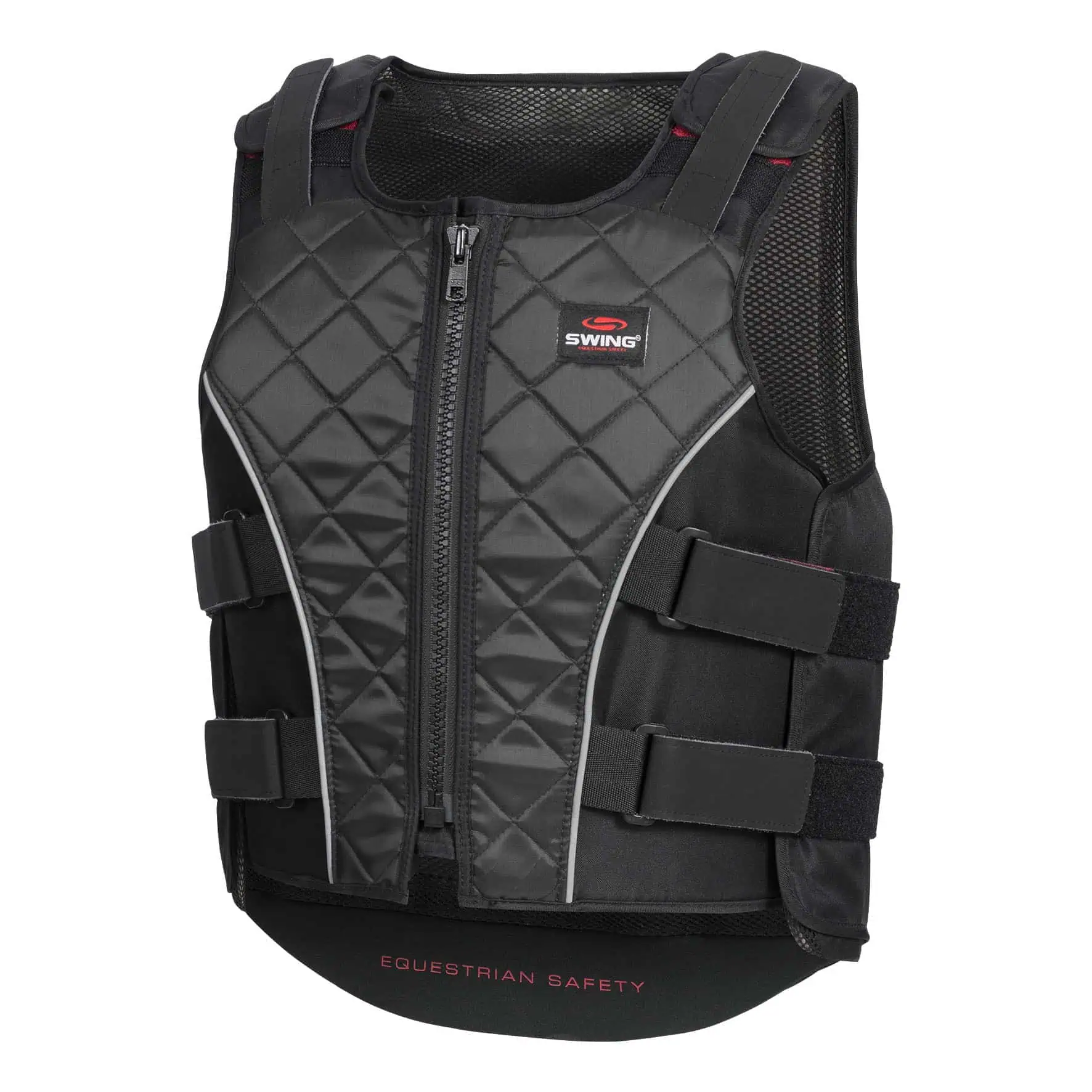 SWING P19 Body Protector with zip, adults black/gray L
