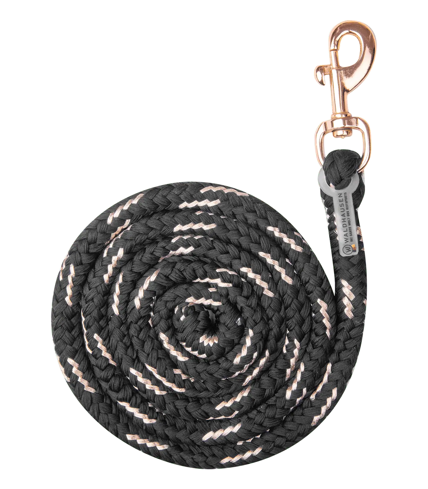 Rosé lead rope, carabiner black