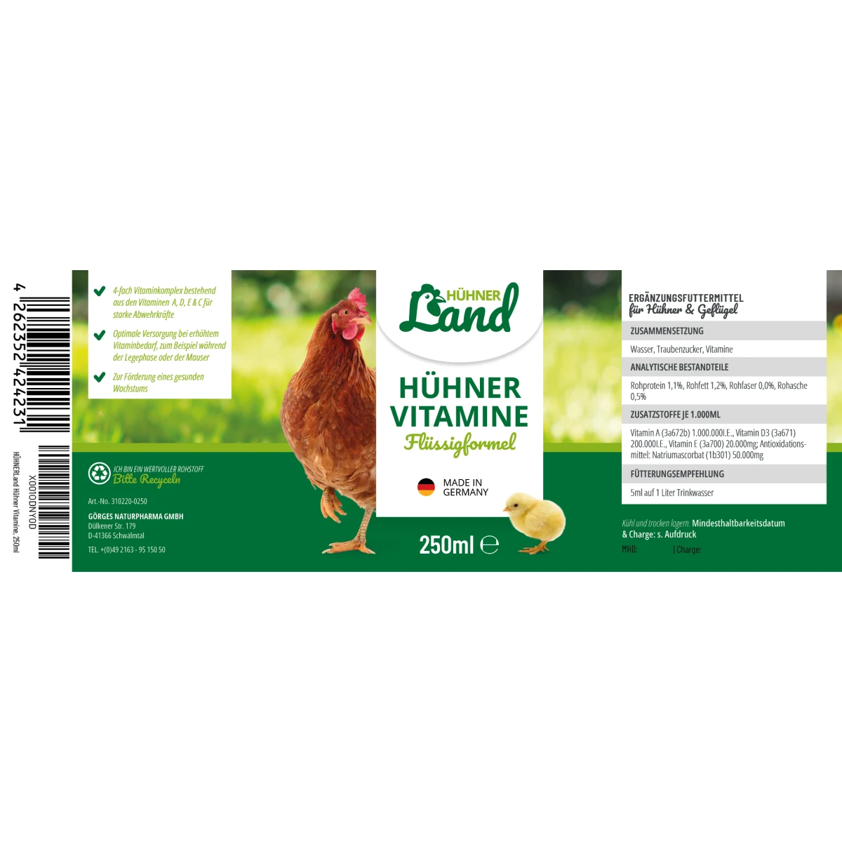 Kycklingvitaminer 250 ml