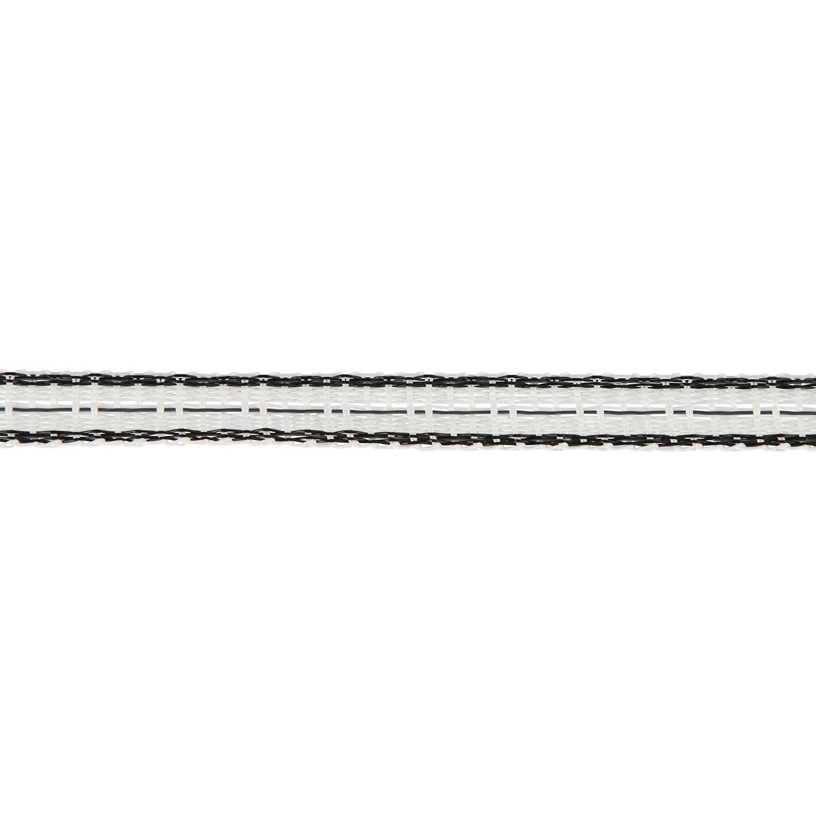 AKO Betesmarkstängselband TopLine 200m, 10mm, 4x0,25 TriCOND, vit-svart