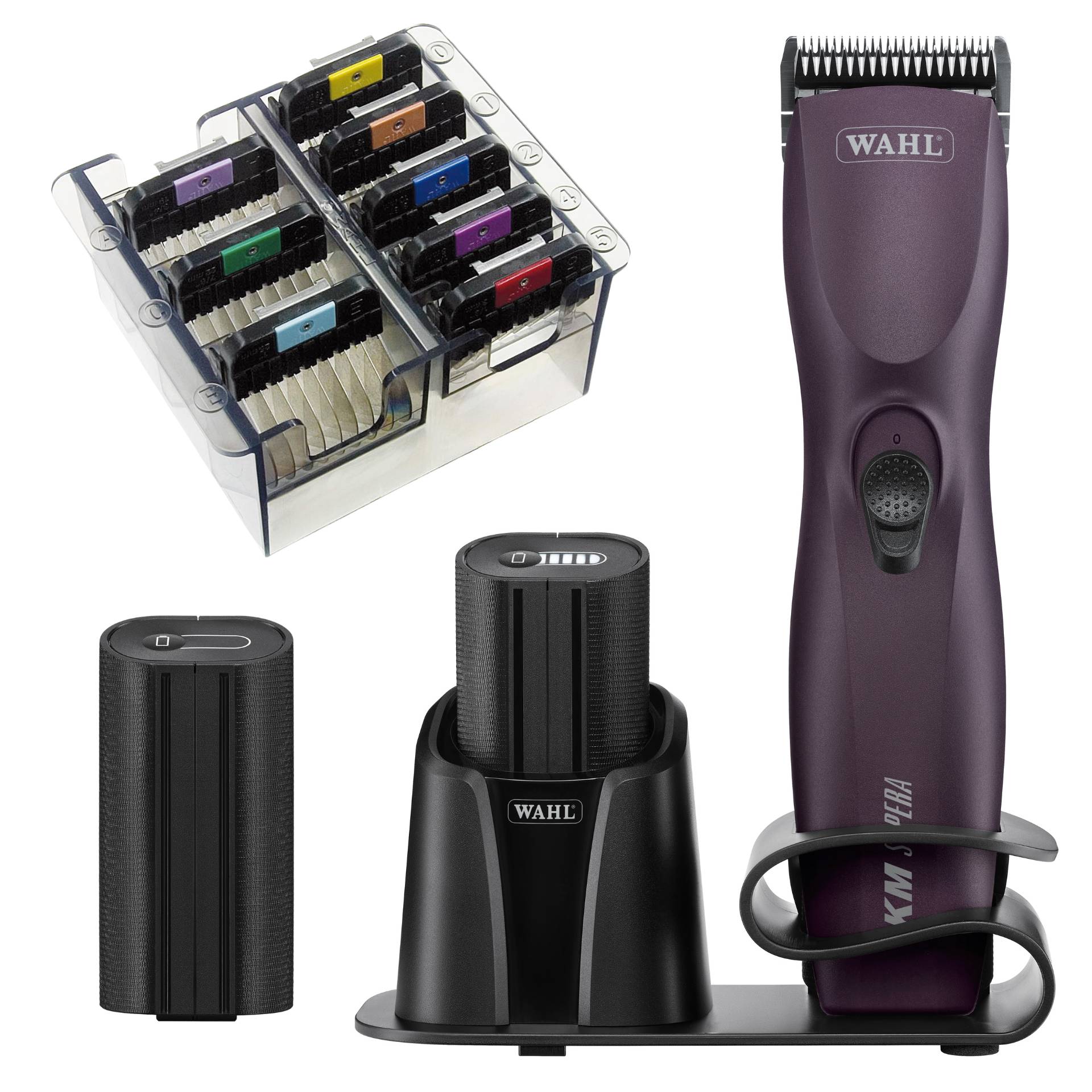 Wahl KM Supera Pet Clipper 2x battery with attachement comb set