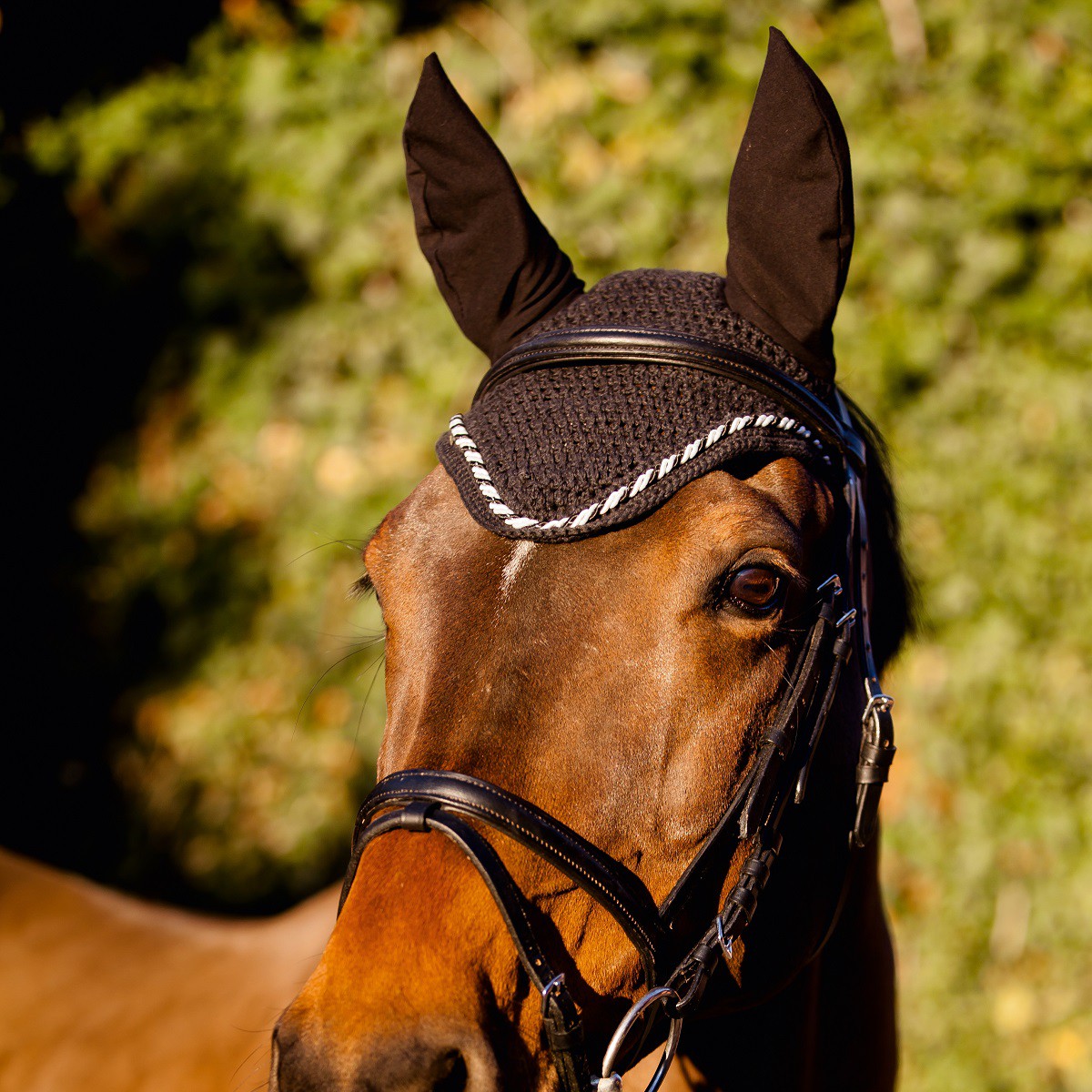 Covalliero Horses Fly Hood Svart