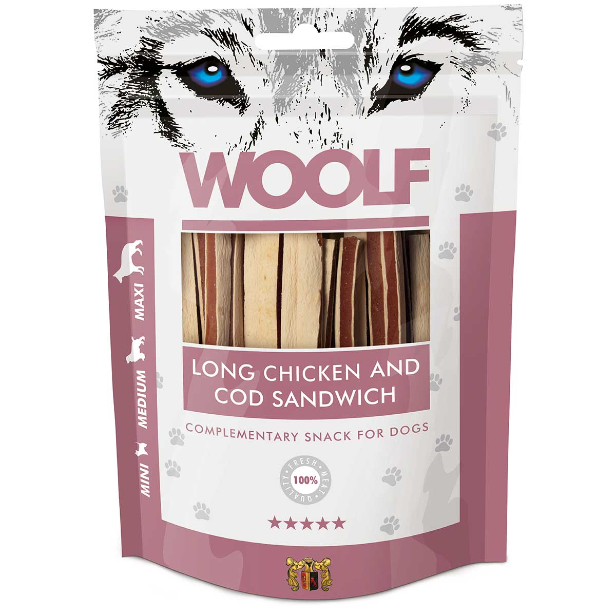 Woolf hundgodis kyckling & torsksmörgås