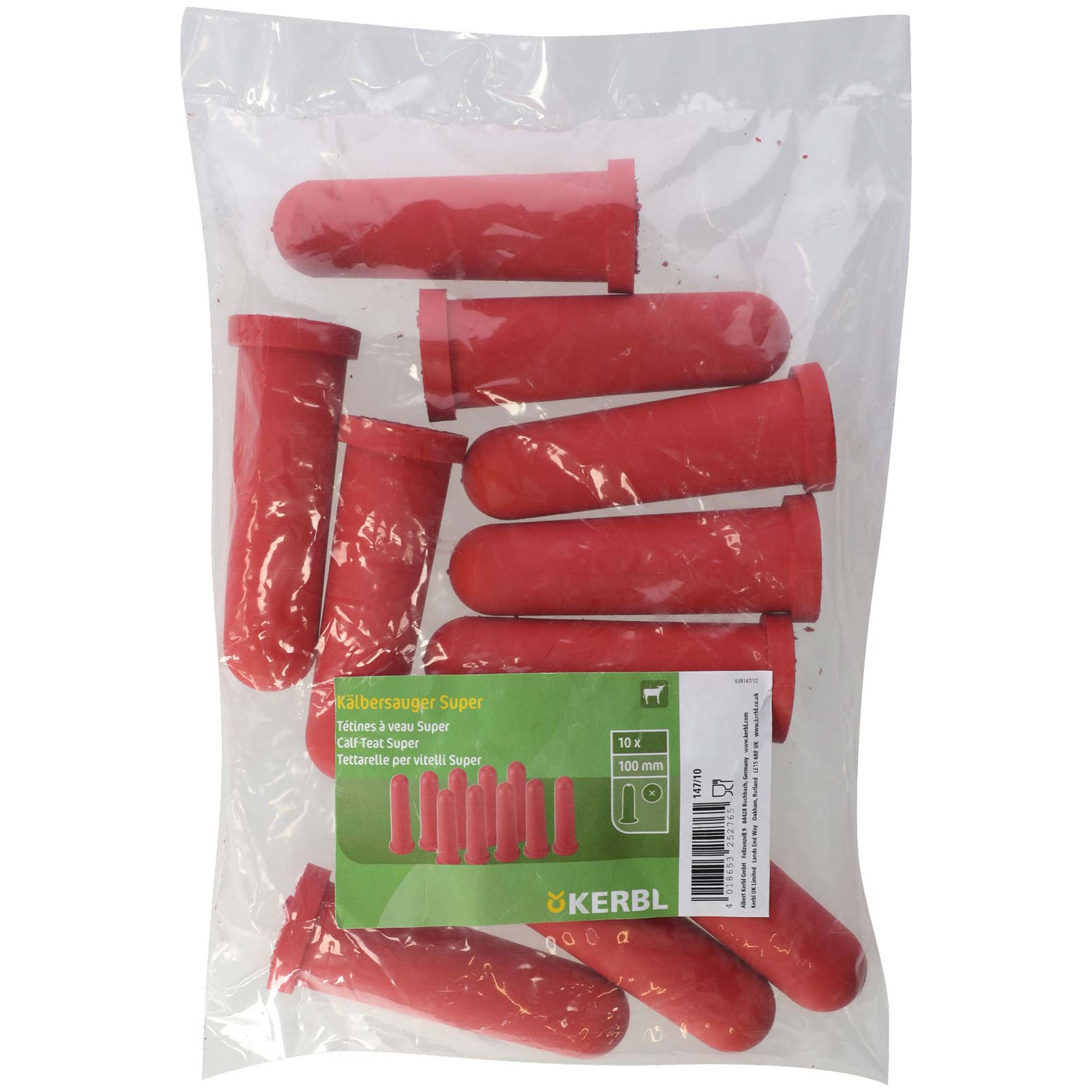 Sugkopp "Super" röd, 100 mm 10 st. i en förpackning