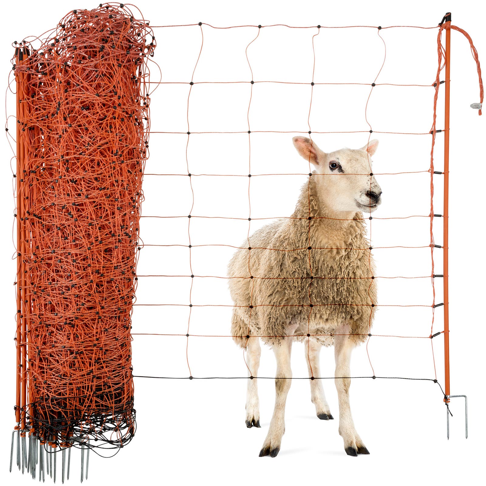 Agrarzone fårnät Classic med ström, dubbel spets, orange 50 m x 90 cm