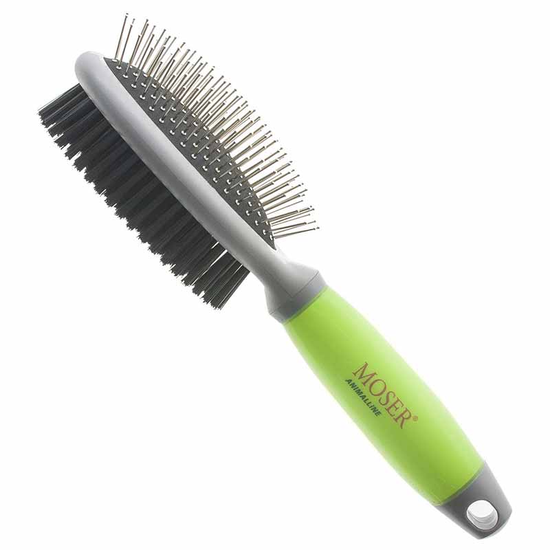 Moser two-sided fur brush with gel handle