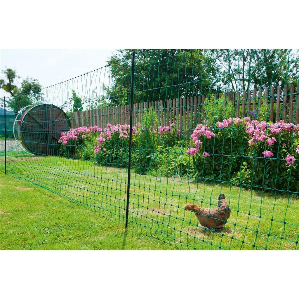 Agrarzone Poultry Net Classic utan ström, enkel spets, grönt 25 m x 112 cm