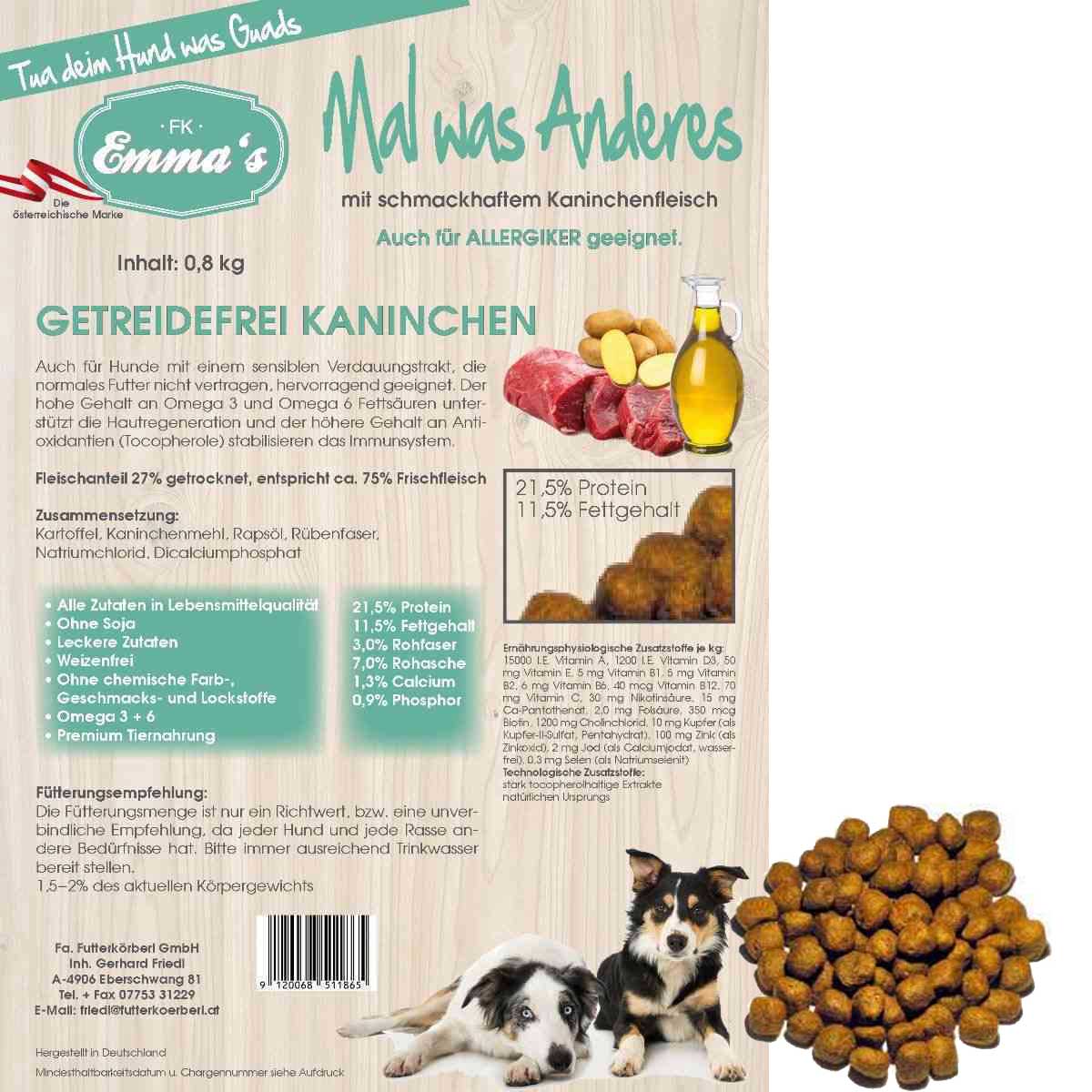 Emmas Hundfoder Renfoder Torrfoder för renar 4 kg
