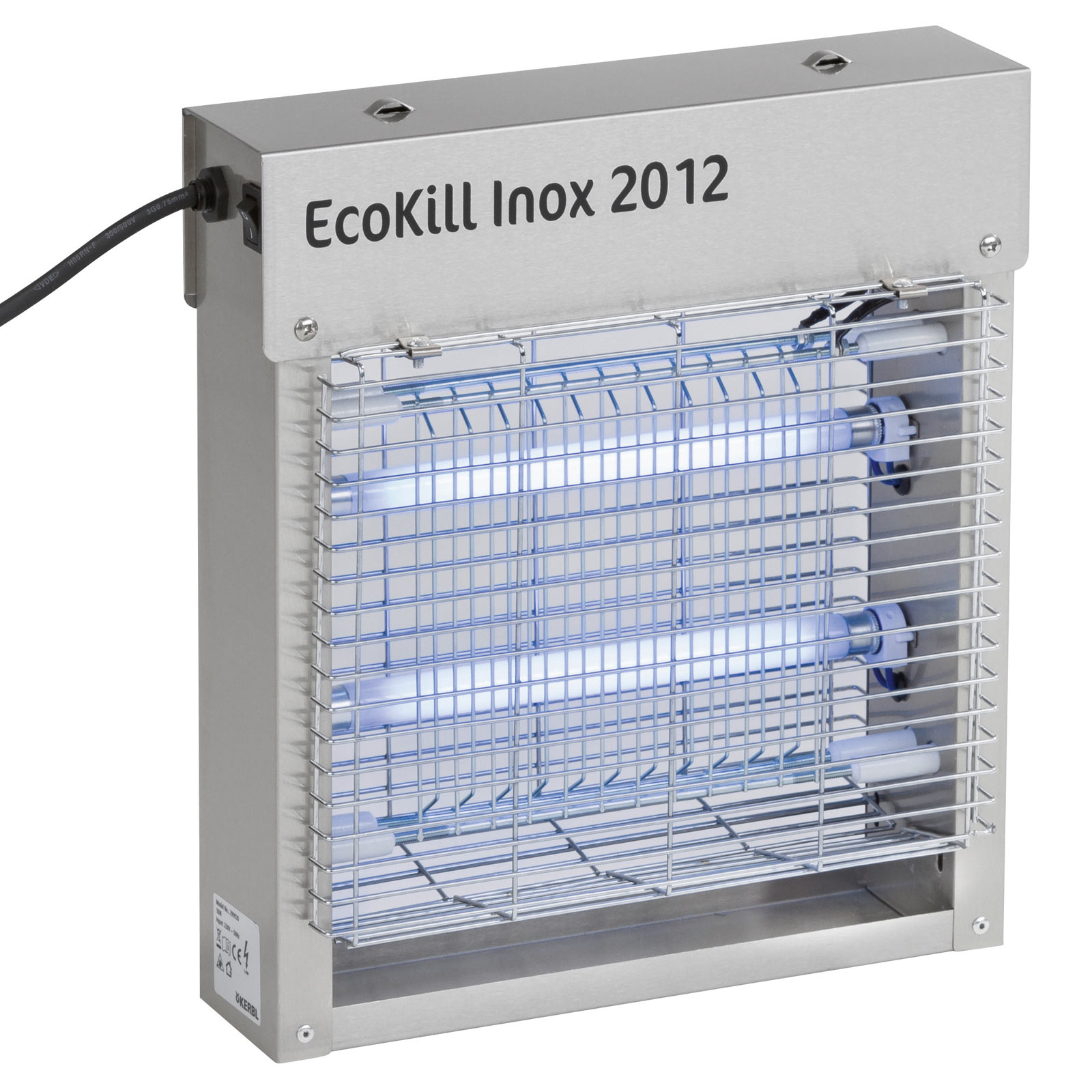 Elektrisk flugdödare EcoKill Inox 2 x 6 Watt