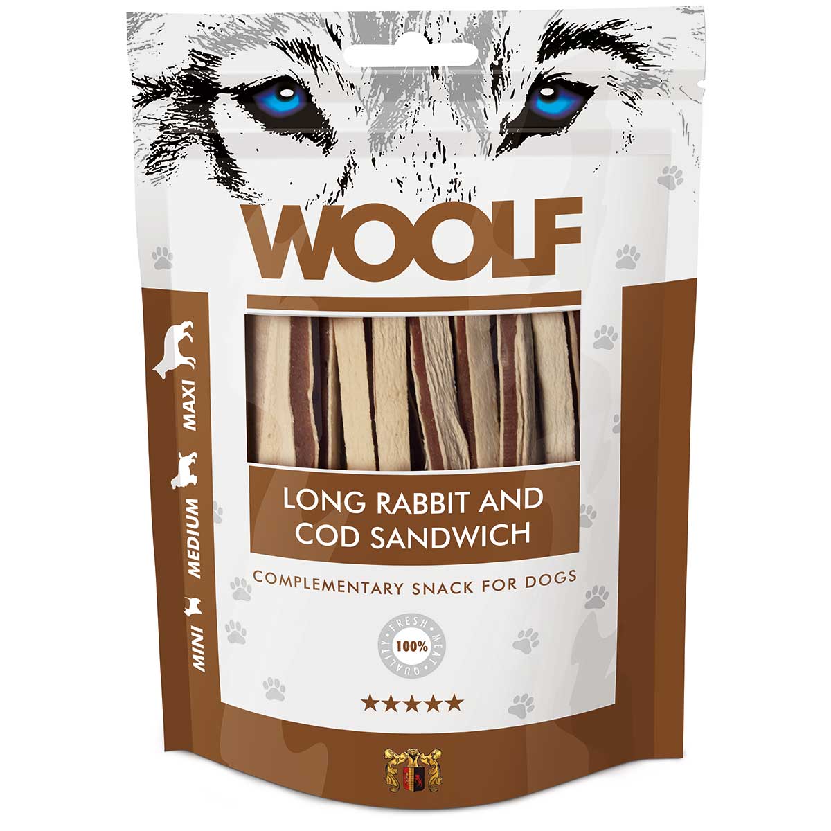 Woolf Hundgodis kanin- och torsksmörgås