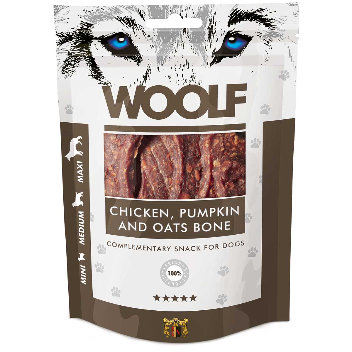 Woolf hundgodis stora ben av kyckling, pumpa och havre