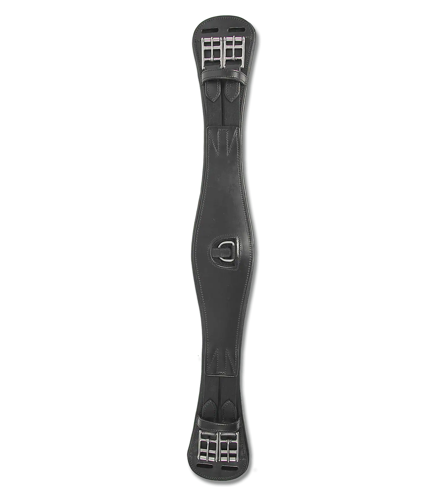 Leather Dressage Girth - with elastic black 50