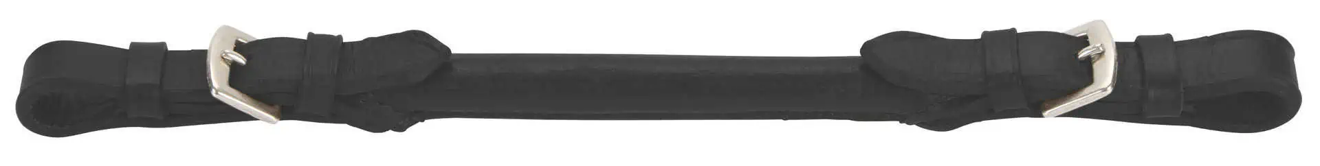 Stigbygel i svart läder 30 cm