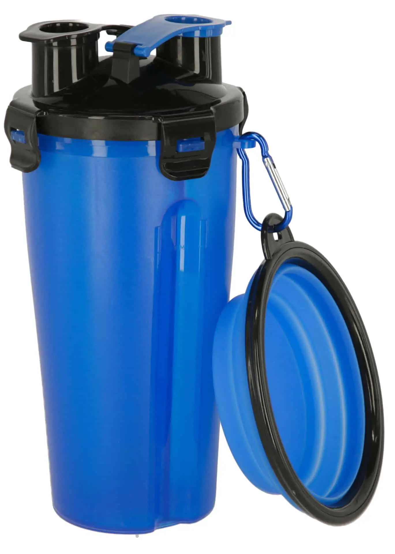 Mat- och vattenbehållare 2x350 ml inklusive reseskål blå