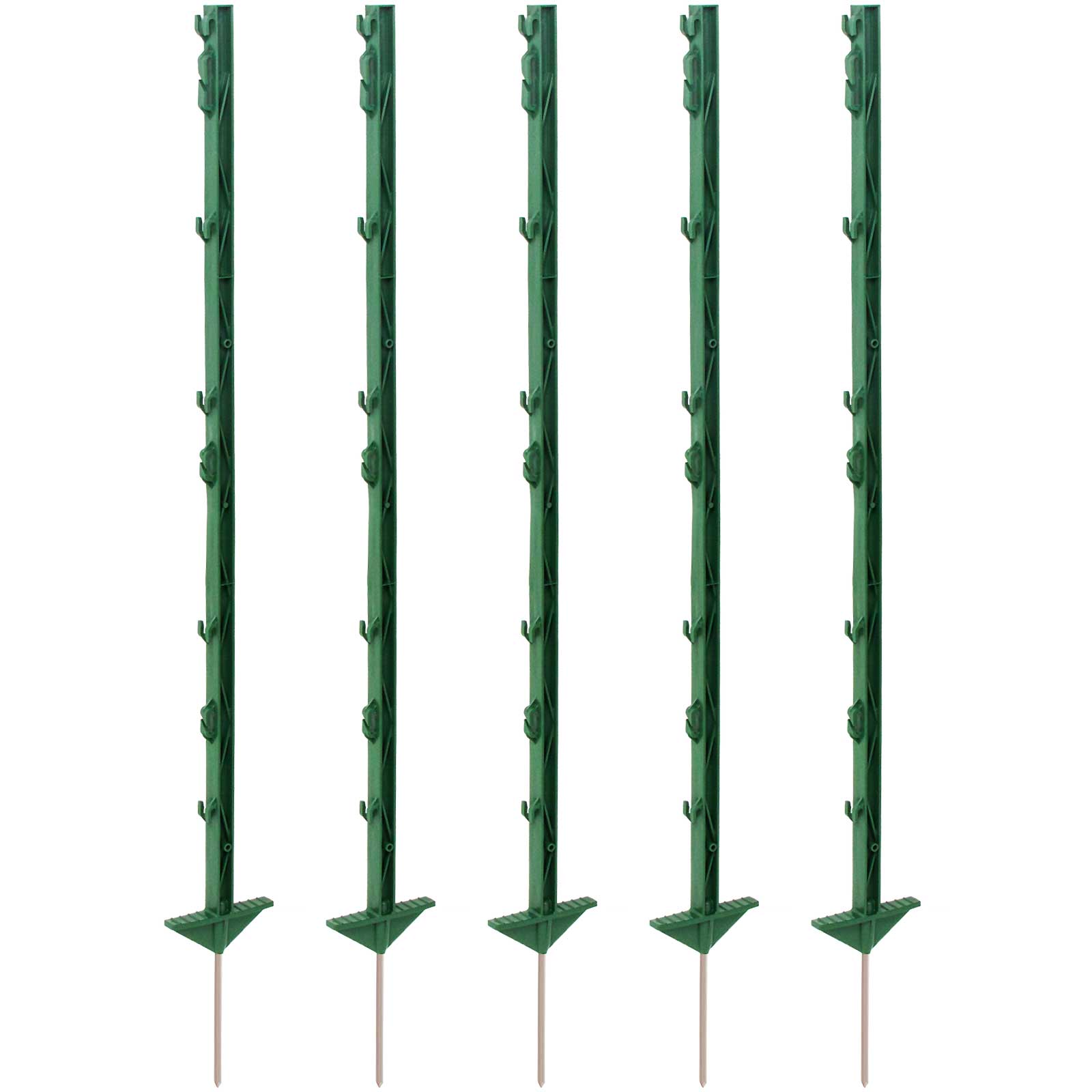 20x Stängselstolpe för betesmark 105 cm, dubbel profil, grönt