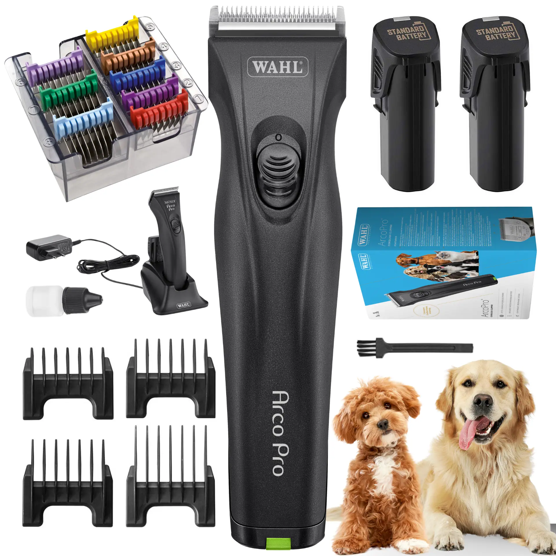 Wahl Arco Pro Clipper with attachment comb set 2x batterie