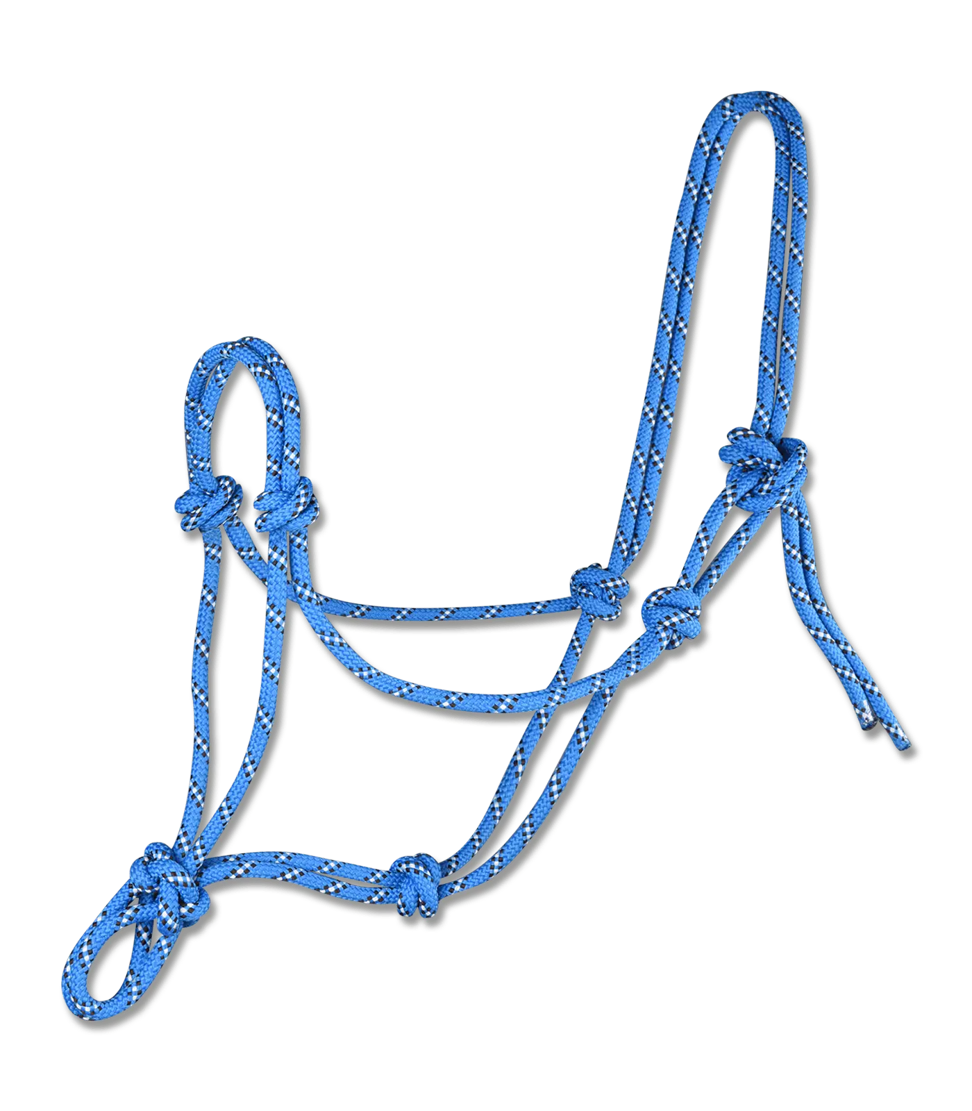 Knotted Halter azure blue/brown FULL