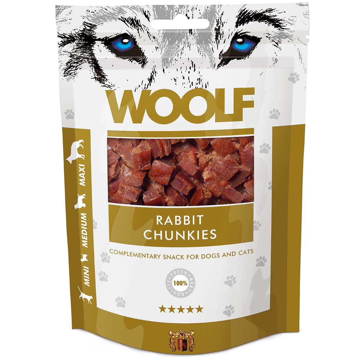 Woolf hundgodis kaninbitar