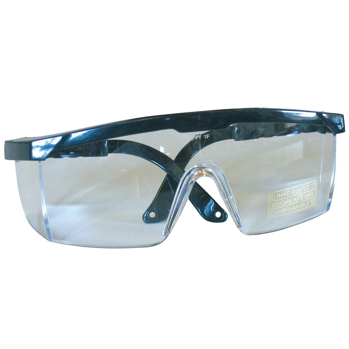 Skyddsglasögon med justerbara tinningar